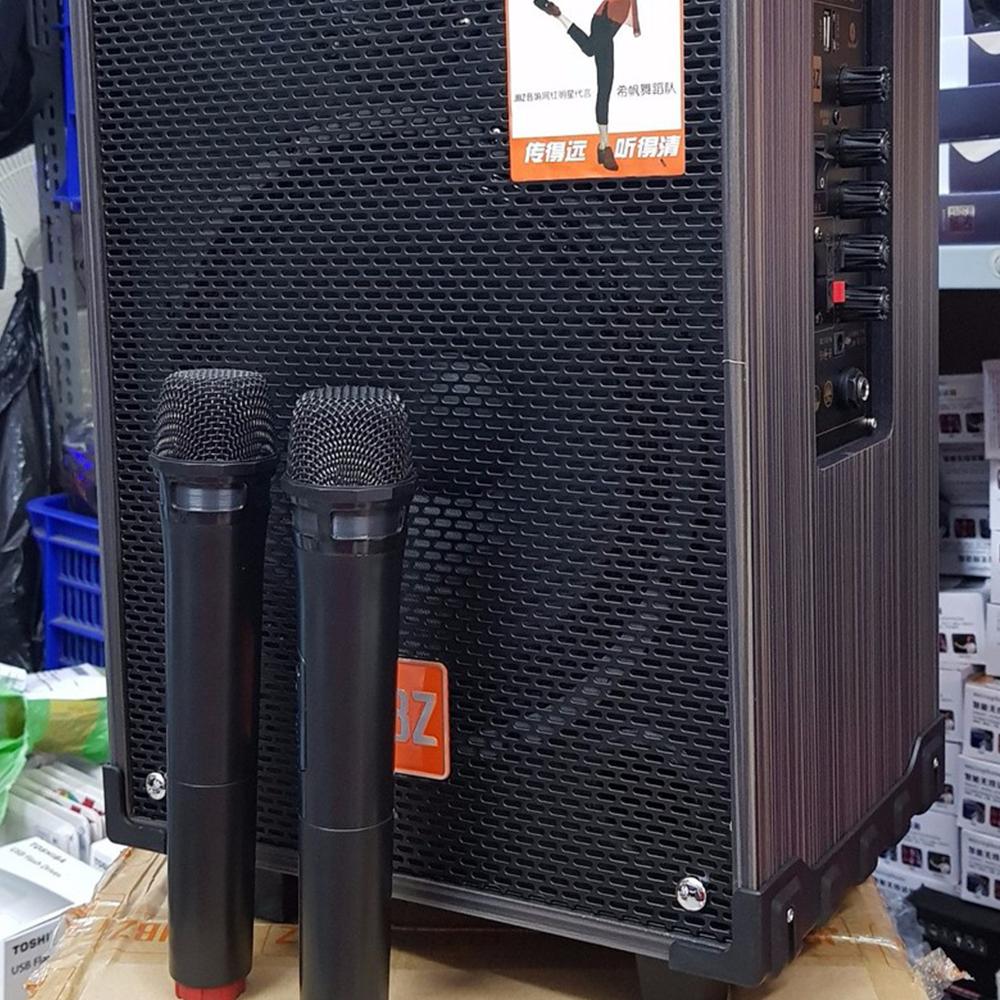 [BẢO HÀNH 12 THÁNG] Loa kéo đa năng cỡ lớn vân gỗ cao cấp bluetooth âm thanh nổi hát karaoke tặng kèm 2 Mic không dây JBZ NE 107