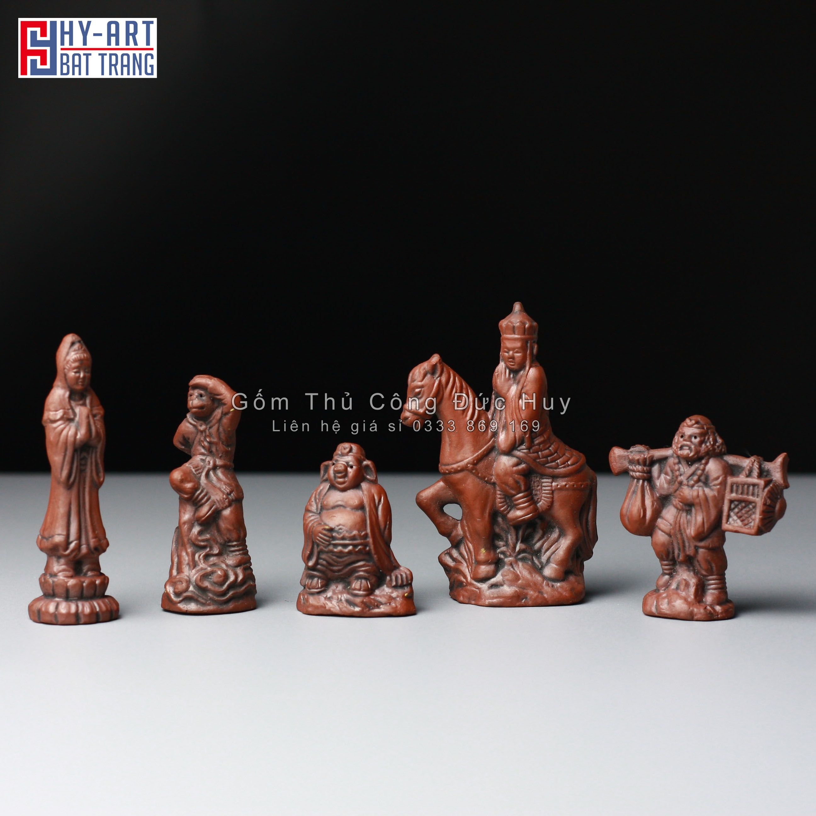 Tượng Gốm Tây Du Ký Mini - Phụ Kiện Trang Trí Hòn Non Bộ - Tiểu Cảnh - Bể Cá