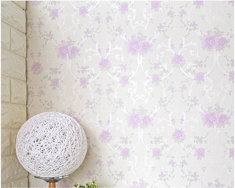 5 Mét Giấy Dán Tường, Khổ 45CM Rộng Decal PVC Trang Trí ( có keo ) - HOA MẪU ĐƠN TÍM/HỒNG QT223