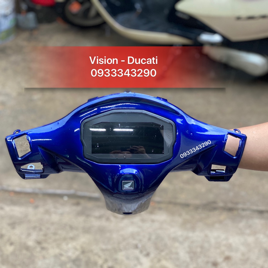 🎁 Tặng Con Tem HONDA TITAN 7 MÀU 🎁 Trọn Bộ Bợ Cổ Vision  Chế Đồng Hồ Ducati