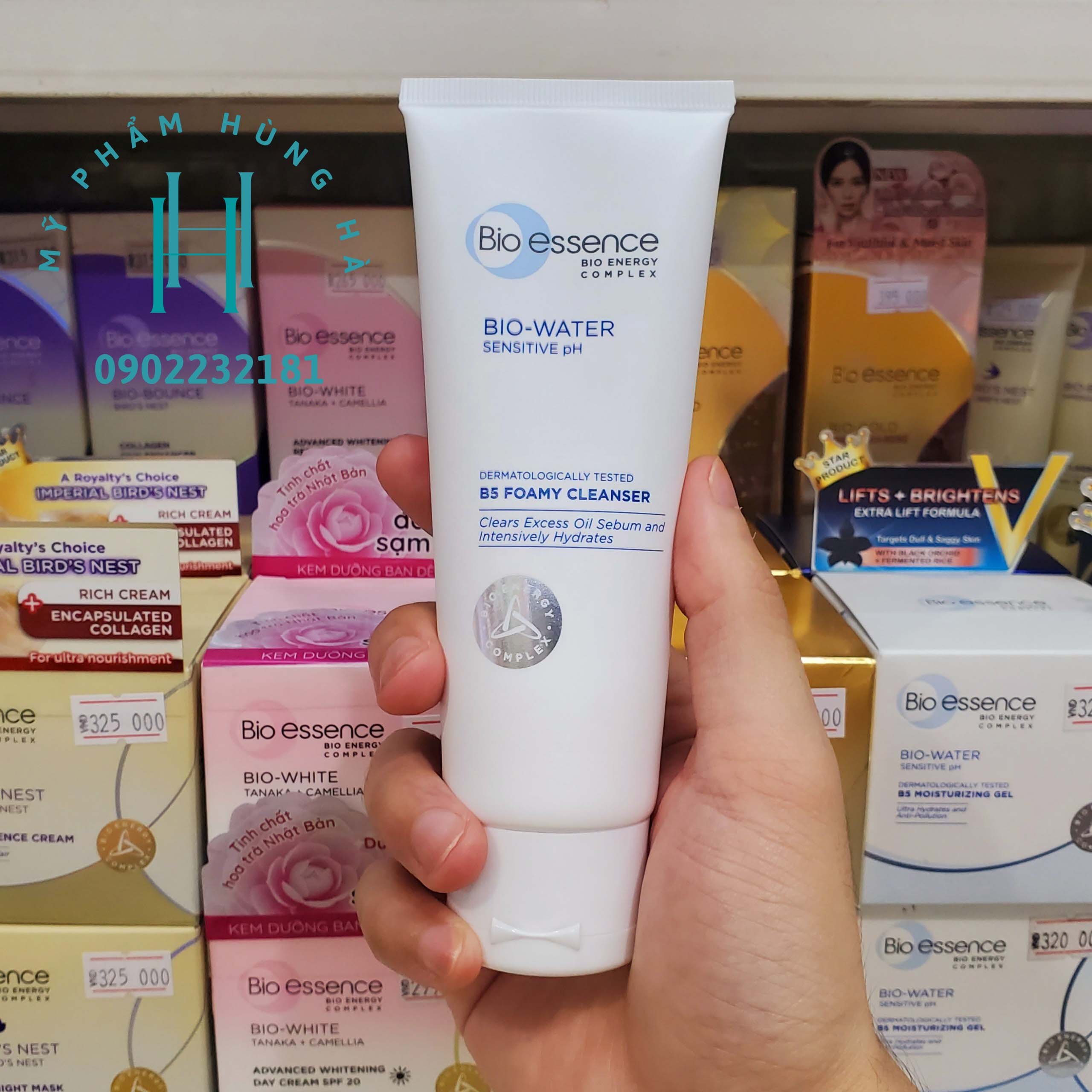 Sữa rửa mặt Bio Essence, sữa rửa mặt cấp ẩm Bio-Water Vitamin B5 100g