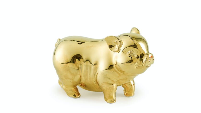 Heo tài lộc 9 cm - dát vàng 24k