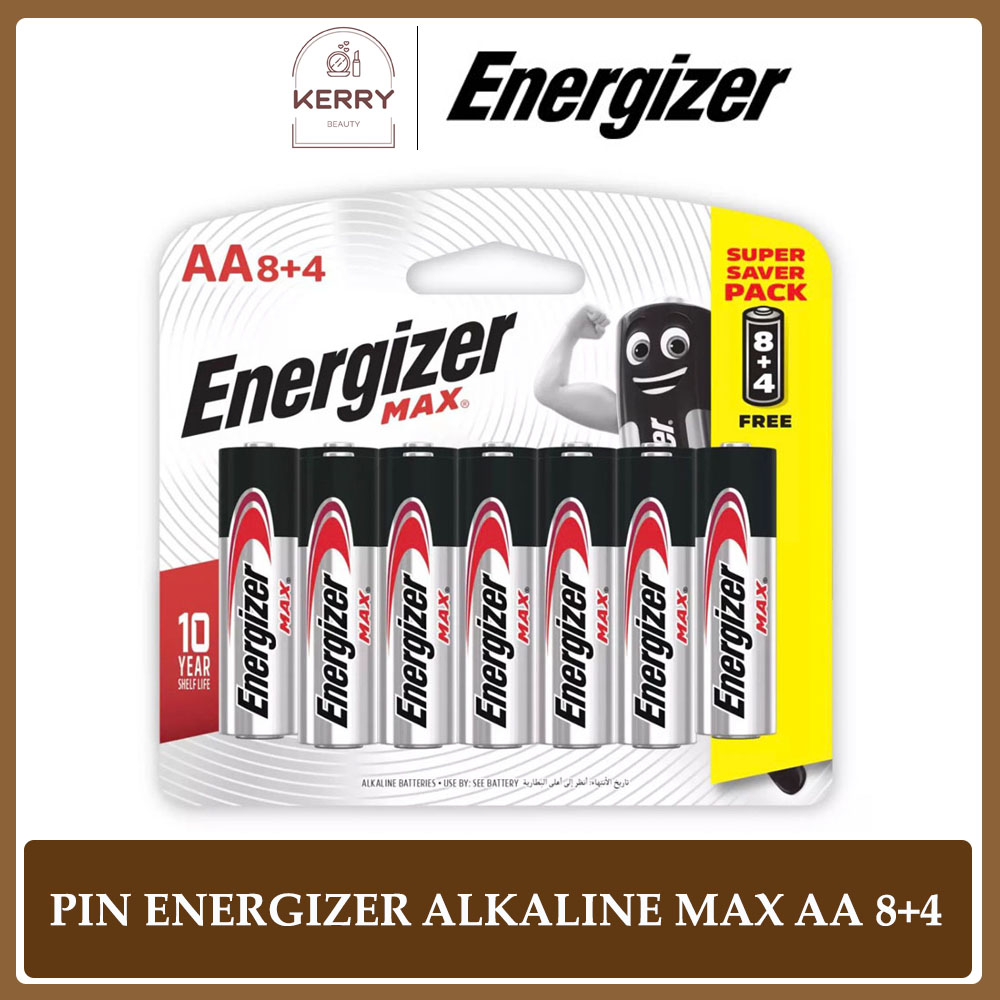 Pin energizer alkaline max aa e91 8+4