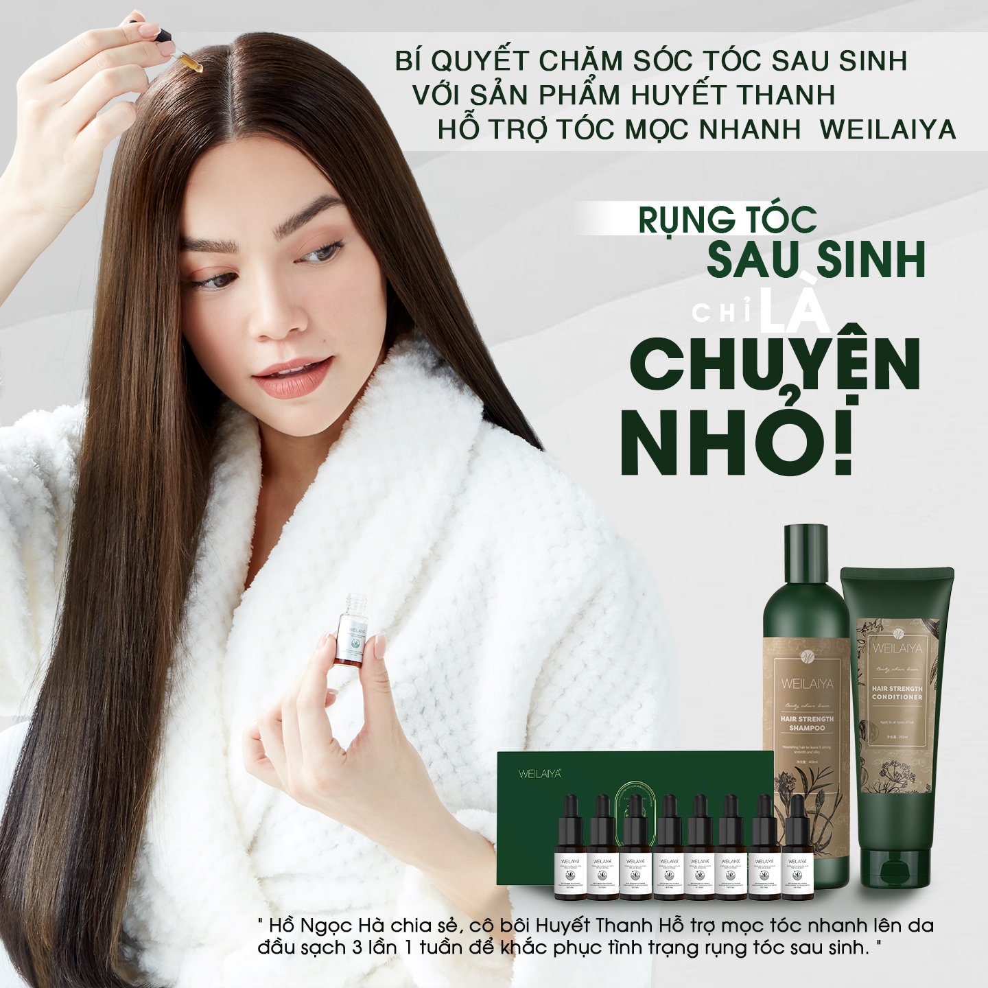Combo Ngăn Rụng và Kích Mọc Tóc Cho Mẹ Sau Sinh Weilaiya
