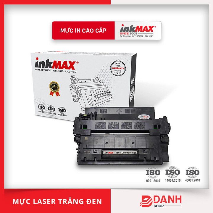Hộp mực inkMAX 55A dùng cho các dòng máy in HP LaserJet P3015, P3010, Canon 6750, 6870, 521.... [Bảo hành 24 tháng], in được 6.000 trang.
