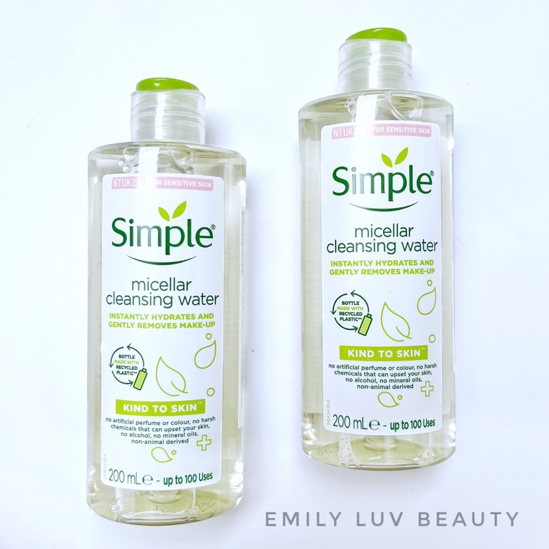 Nước tẩy trang Simple Micellar Cleansing Water 200ml