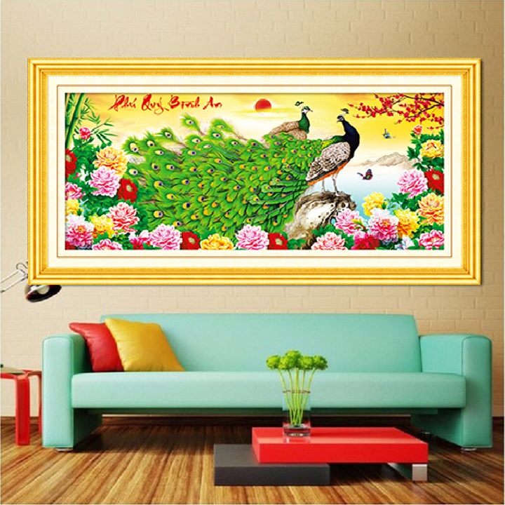 Tranh đính đá Phú Quý Bình An LV137 KT:113*55cm