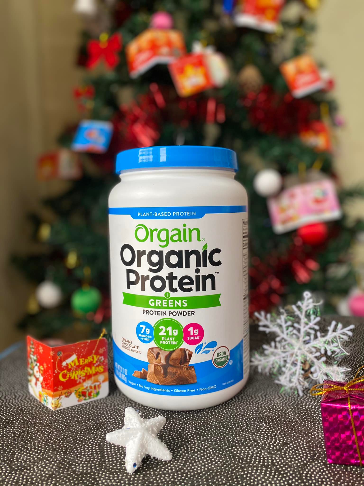 Bột Protein thực vật hữu cơ Orgain, vị socola, dòng super foods 918g