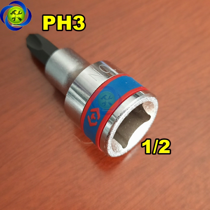 Đầu tuýp 1/2 mũi vít bake ph3 8mm kingtony 402103 no.3