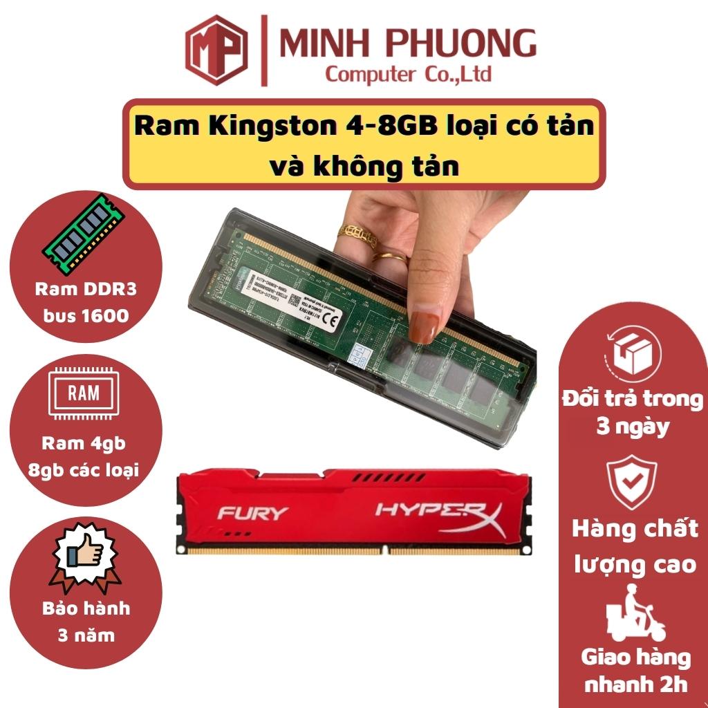 Ram Kingston 8GB Bus 1600 Bảo hành 3 năm dùng cho PC hàng new