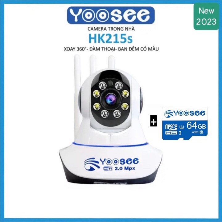 Camera Yoosee 3 râu Xoay 360 Độ, Ban đêm có màu, FullHD 1080p, Báo Động Chống Trộm, Đàm thoai 2 chiều