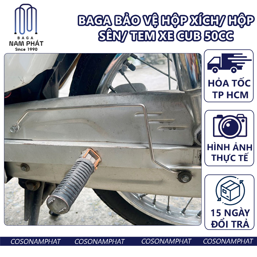 Baga Bảo vệ hộp sên Hộp xích Hộp sích Tem xe Cub 81 82 Taya 50cc Học Sinh Lifan Việt Thái Daelim Ba ga 50 Mới Cúp Cup