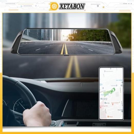Camera hành trình gương VIETMAP iDVR P2 + Điều Khiển Bằng Giọng Nói + Dẫn