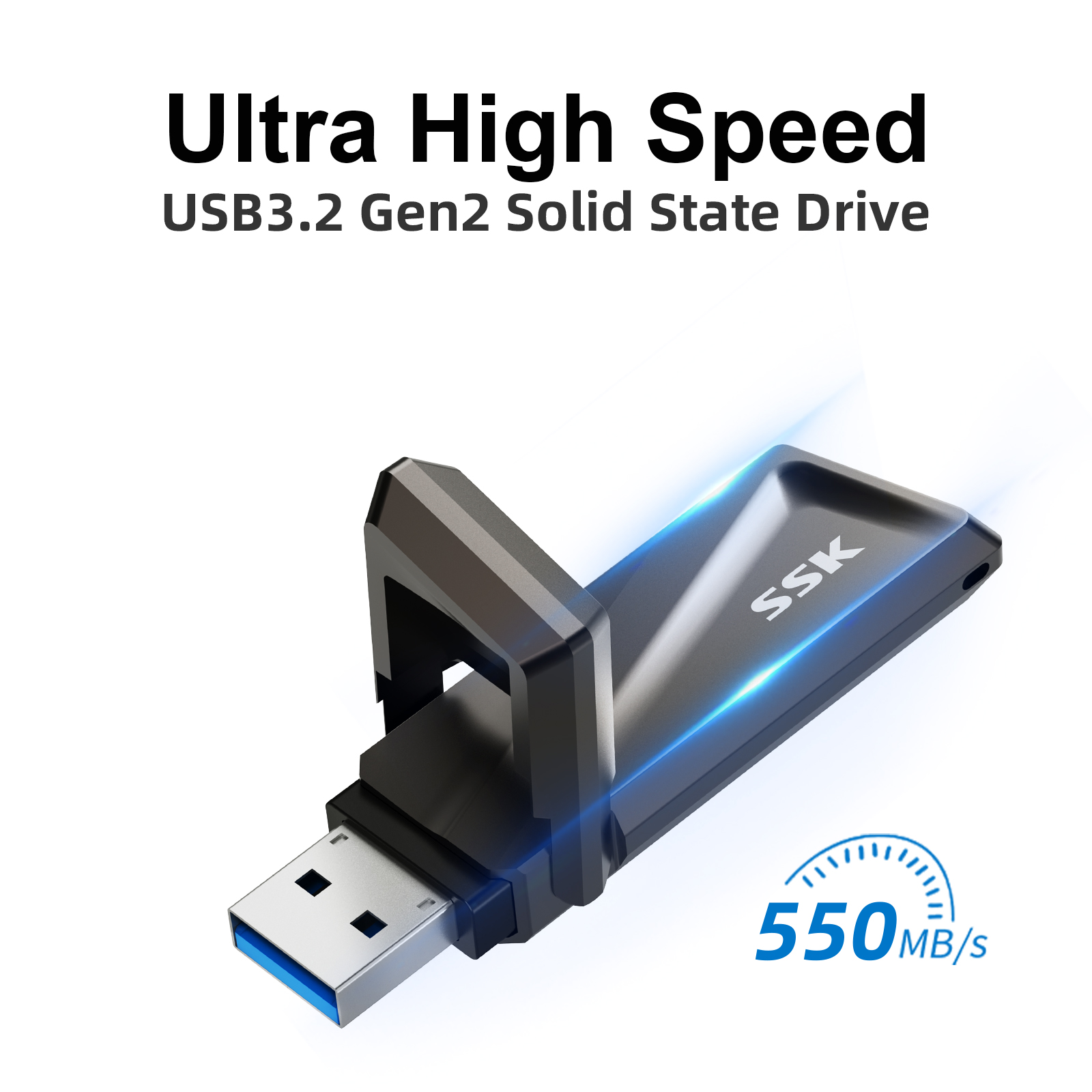 SSK 550MB s Flash drive ổ USB 256G USB3.2 Gen2 for Macbook Windows USB