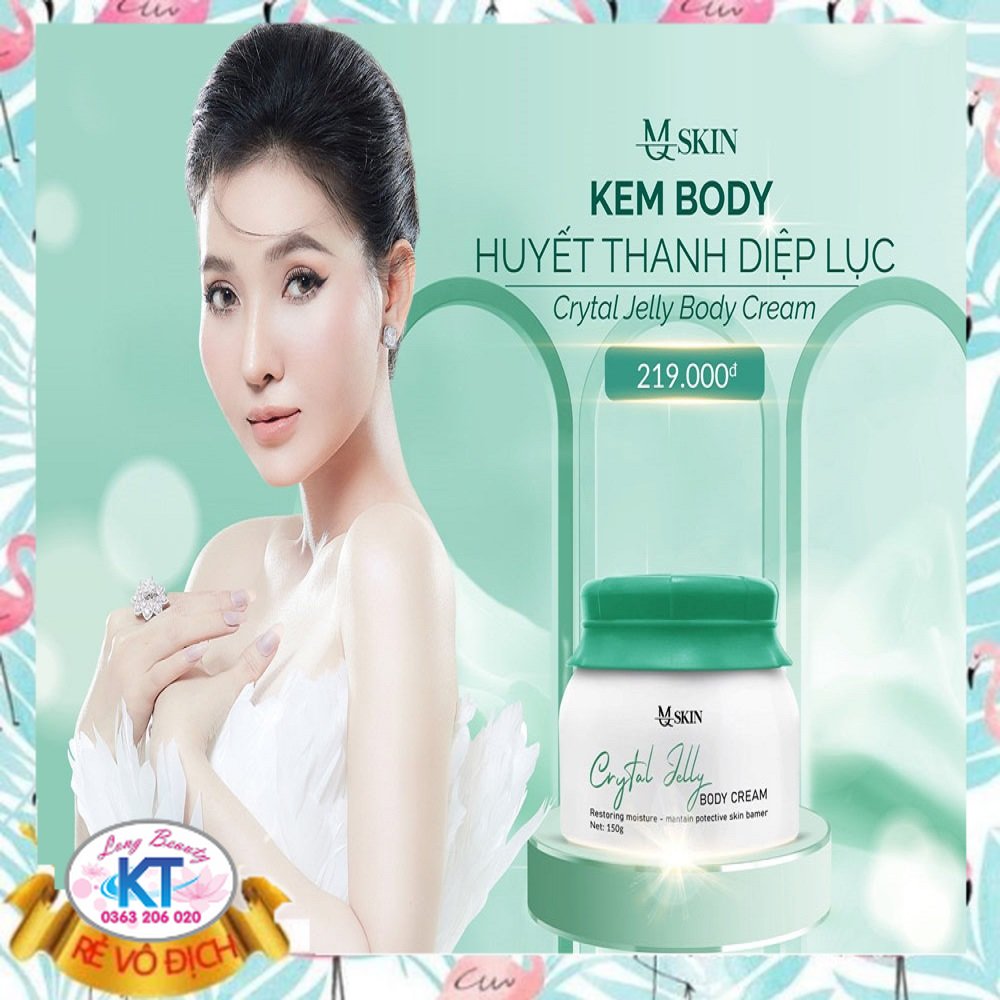 [Cam Kết Chính Hãng Mq skin]-Kem MQ SKIN-chính hãng Body Dưỡng Trắng Tinh Thể Diệp Lục  nhân sâm mq skin Hannf quốc[HOT] Kem Dưỡng Trắng Da Body Nhân Sâm Mqskin 150gr
