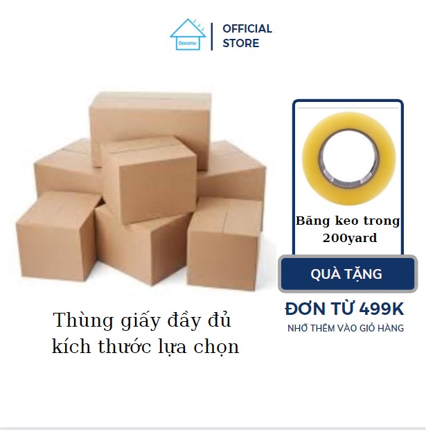 Combo 10 hộp carton full size đầy đủ kích thước doconu