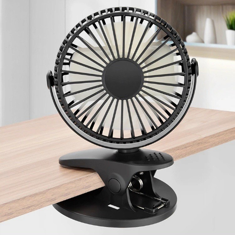 Quạt mini tích điện để bàn cực mát, quạt kẹp bàn, quạt tích điện mini kẹp bàn, độ kẹp chắc chắn cho dân văn phòng - giao màu ngẫu nhiên