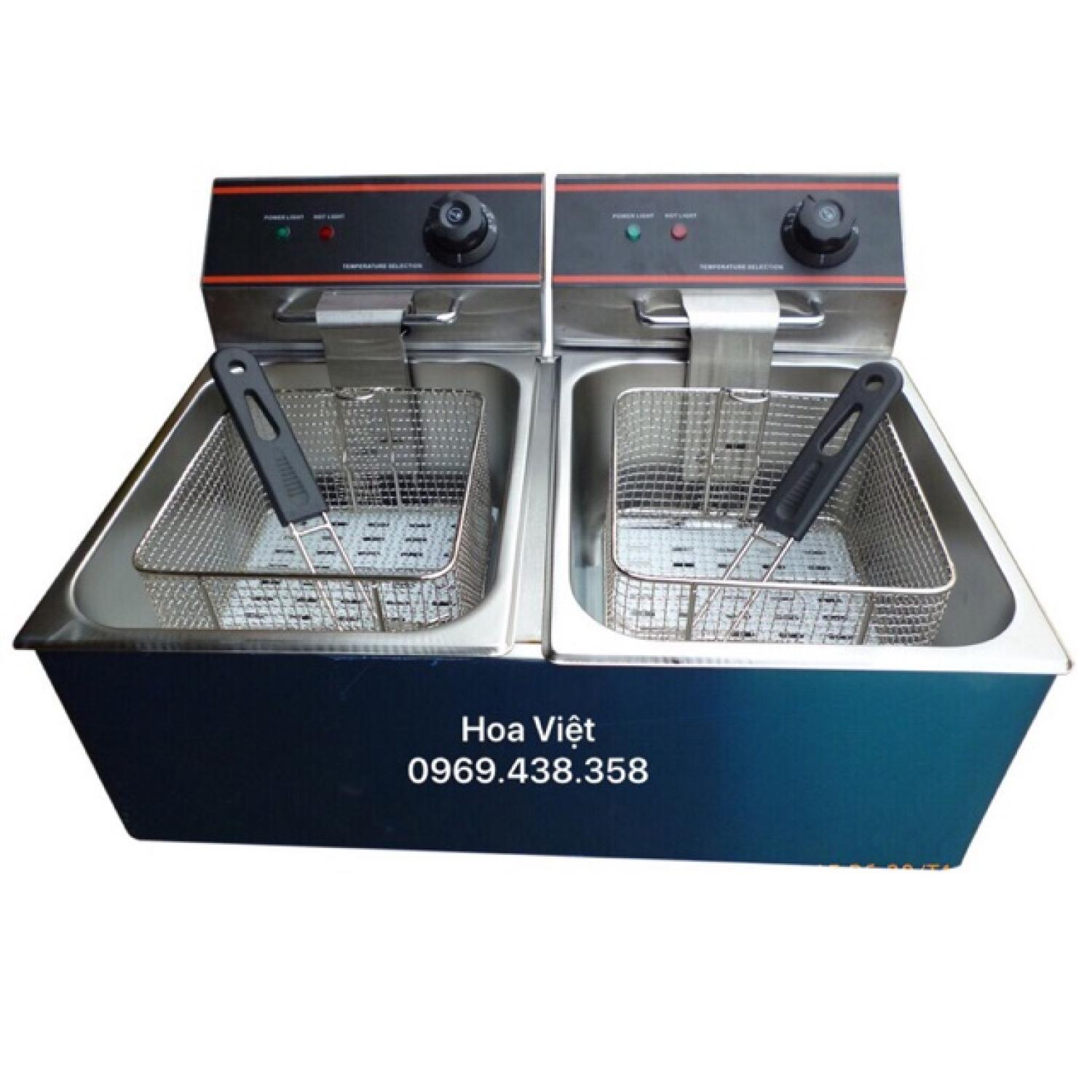 Bếp chiên nhúng đôi công nghiệp cao cấp