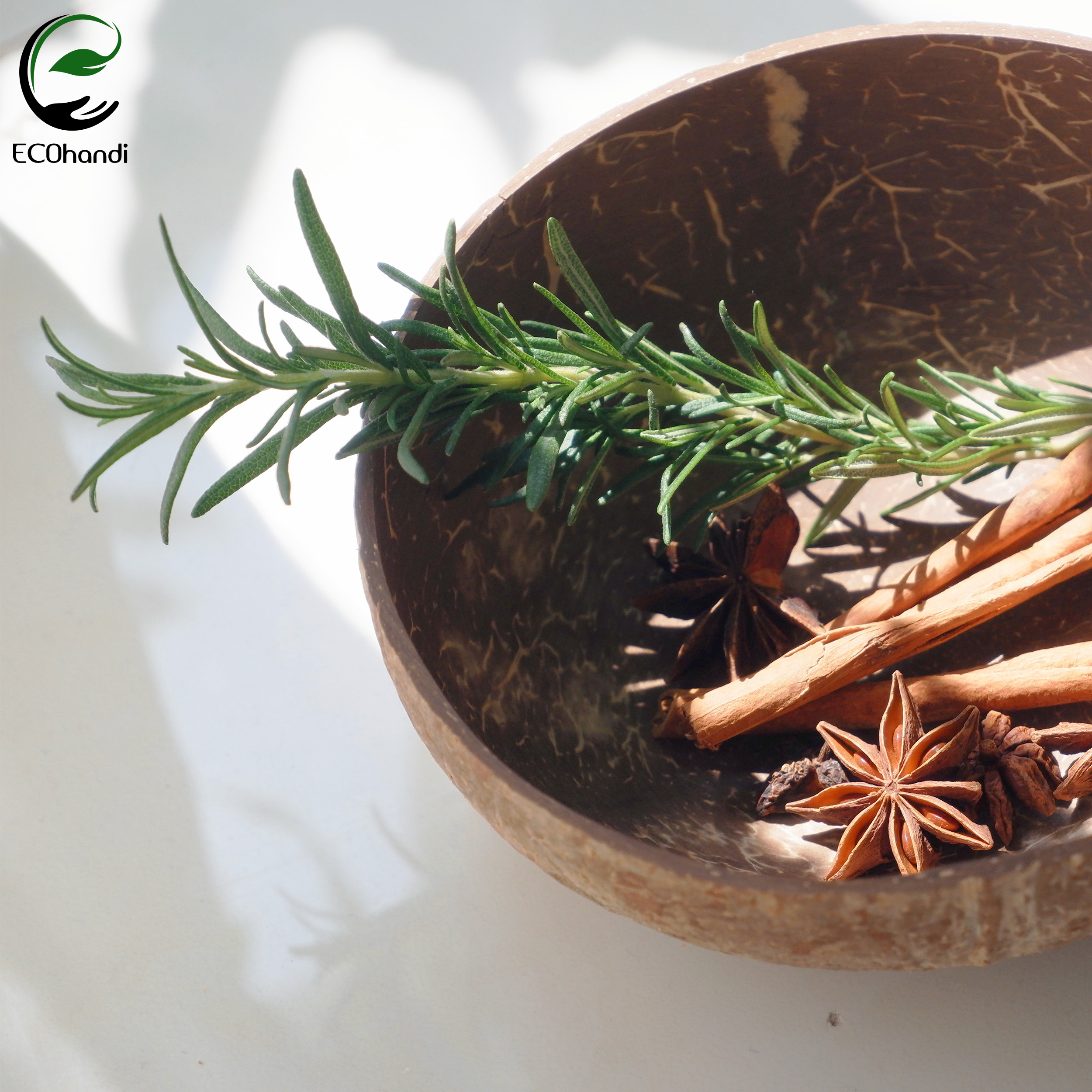 ECO Handi Bát dừa/Chén dừa/Gáo dừa Eco Handi + muỗng gỗ, nĩa gỗ