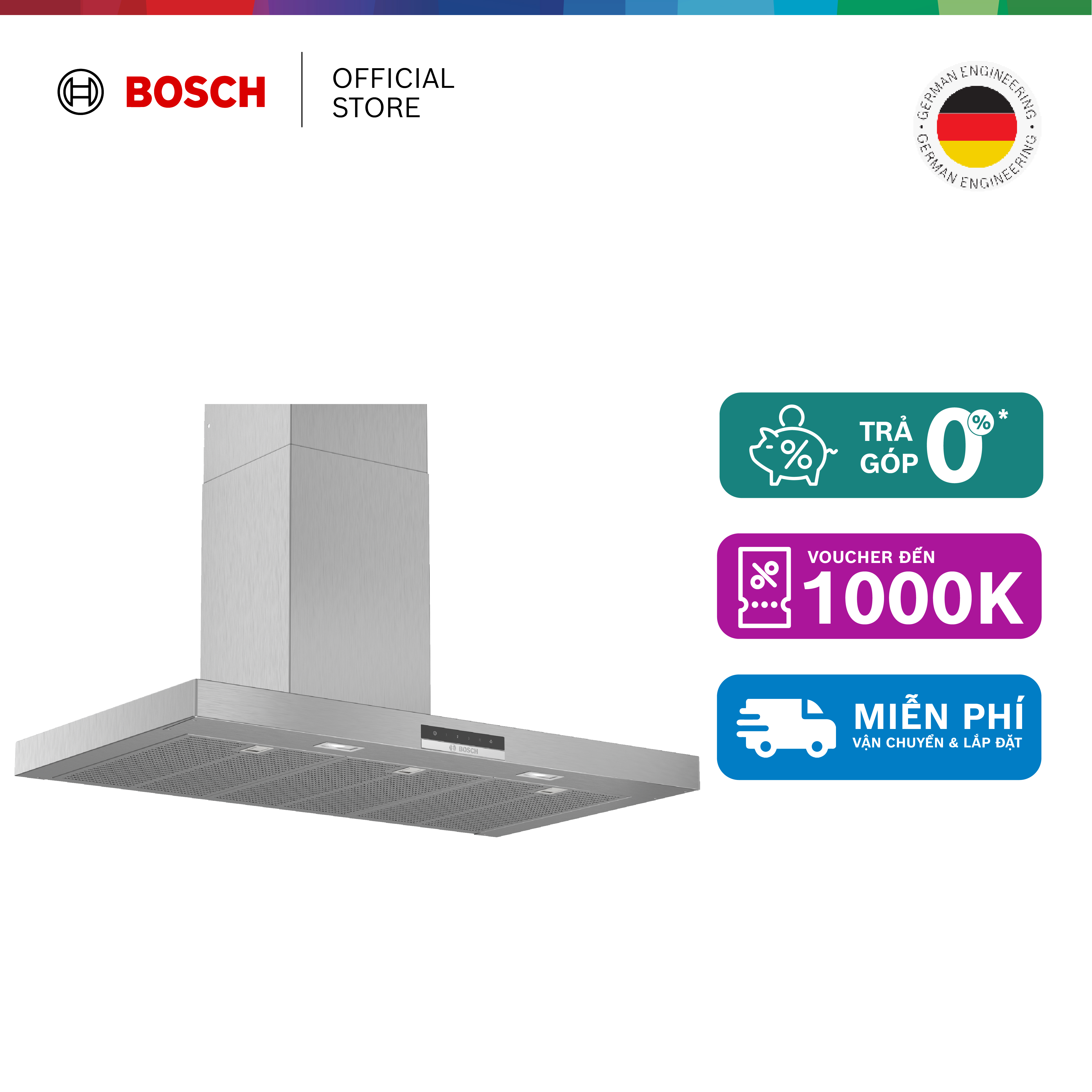 Máy hút mùi dạng chữ t bosch dwb97dm50b - series 4 - hàng chính hãng