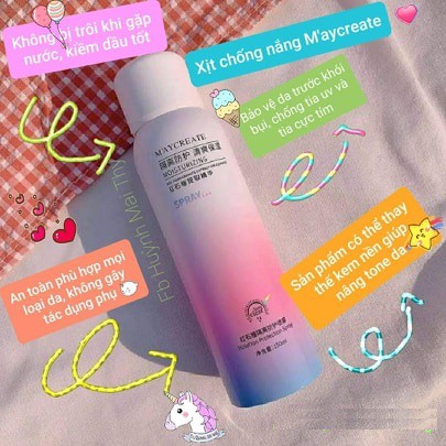 Xịt Chống Nắng Nội Địa Maycrete 150Ml.