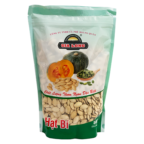 [HCM]HẠT BÍ  thương hiệu Gia Long túi 500g (ăn vặt biếu tặng mùa Tết) loại đặc biệt (hạt to đều)