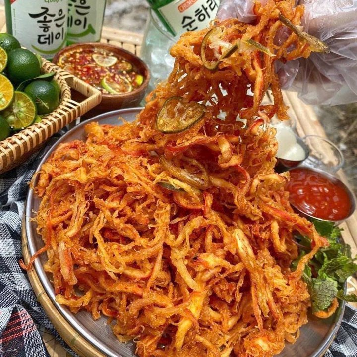 1 KG- Mực sợi lá chanh sốt tomyum
