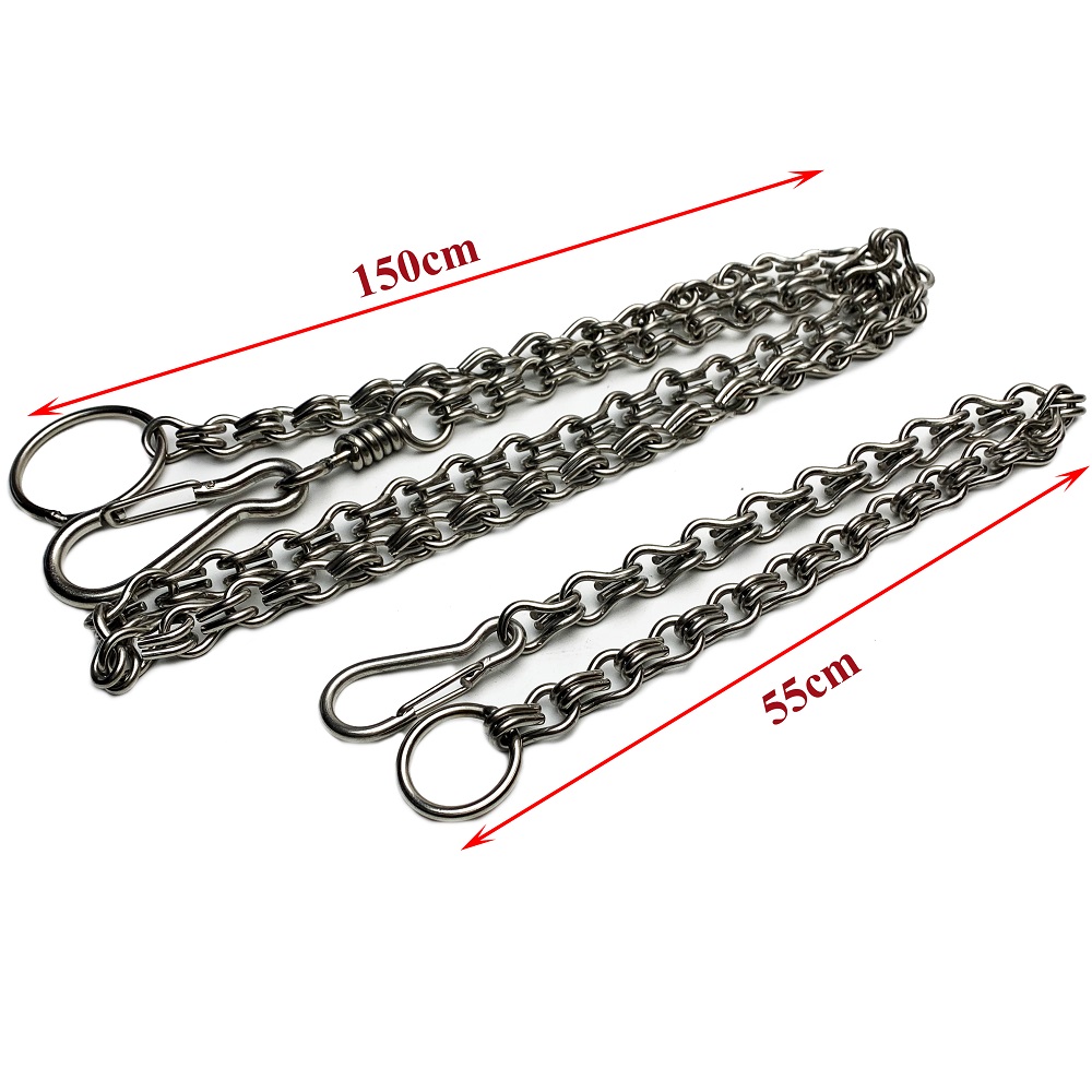 Dây xích thú cưng inox cỡ đại 150cm kèm vòng cổ