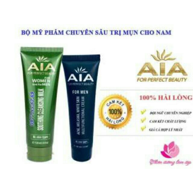[HCM]Combo mỹ phẩm cho nam mụn thâm chuyên sâu dành cho nam AIA COSMETICS
