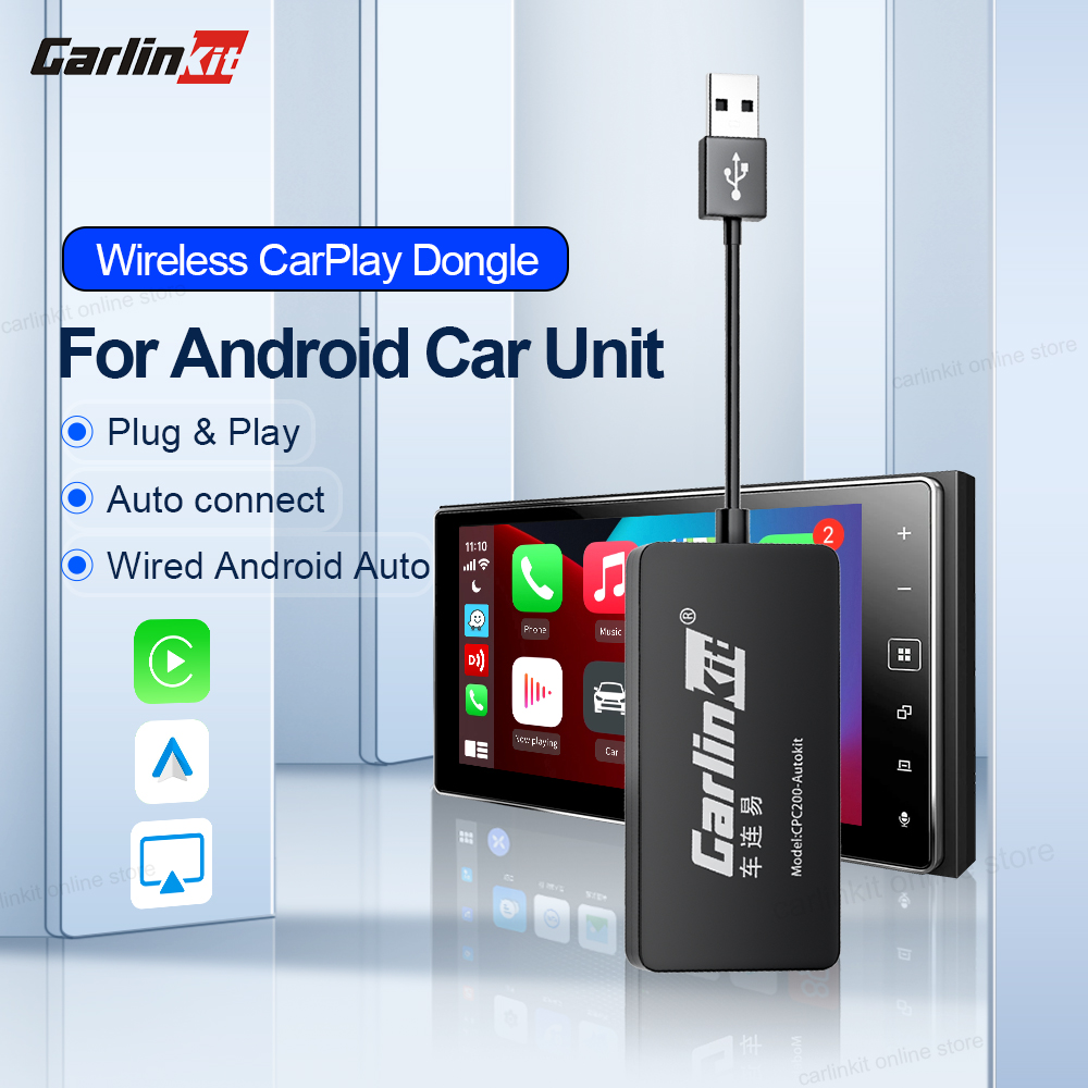 Carlinkit Carplay Không dây Apple CarPlay Dongle cho Android Navigation Player USB Smart LinkCarplay với Android Auto Mrrorlink
