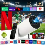 FEINODI Máy chiếu di động, 1080p 4k bluetooth cho rạp hát tại nhà/trò chơi/lớp học trực tuyến, kết nối không dây HD