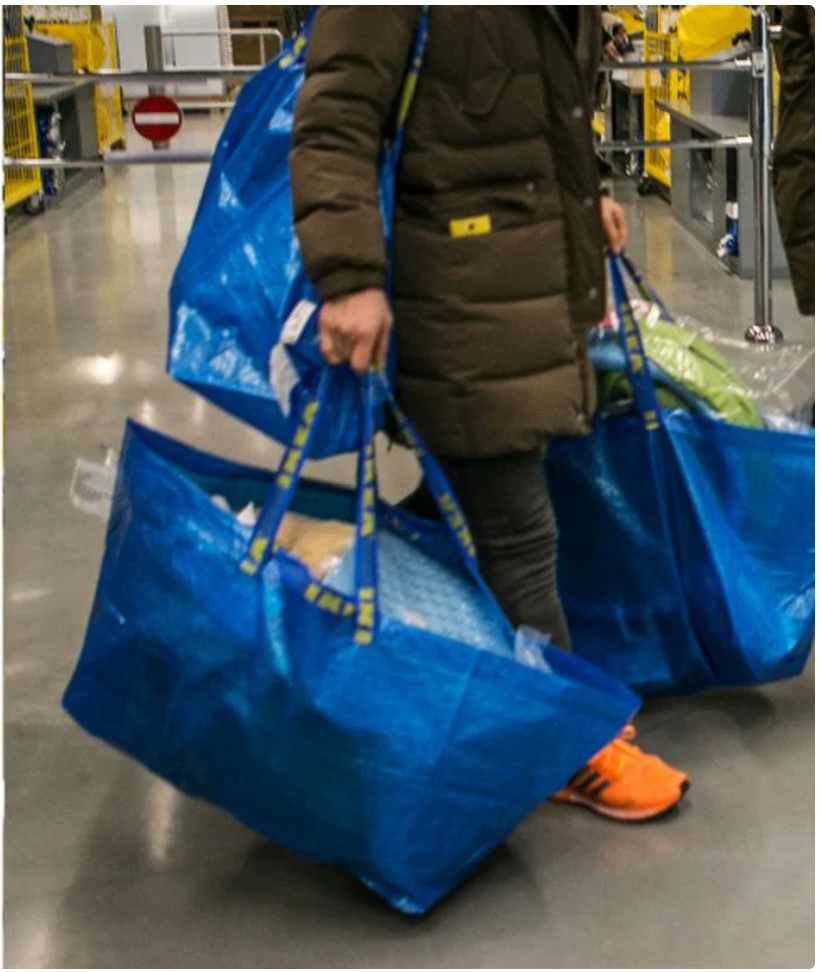 Túi dứa đựng đồ chuyển nhà ikea frakta 71l