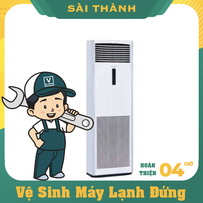 [HCM] Dịch Vụ Vệ sinh Máy Lạnh Tủ Đứng 5.0 HP - Điện máy Sài Thành