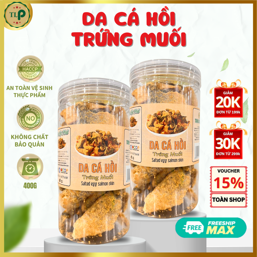 DA CÁ HỒI TRỨNG MUỐI TÂN LỘC PHÁT | COMBO 2 HŨ  - MỖI HŨ 200G