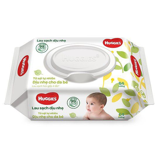 Khăn ướt Huggies không mùi 64 tờ