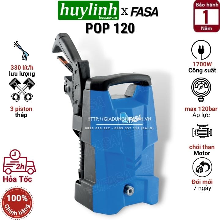 Máy xịt rửa xe cao áp fasa pop 120 - 1700w - 120 bar - hàng chính hãng