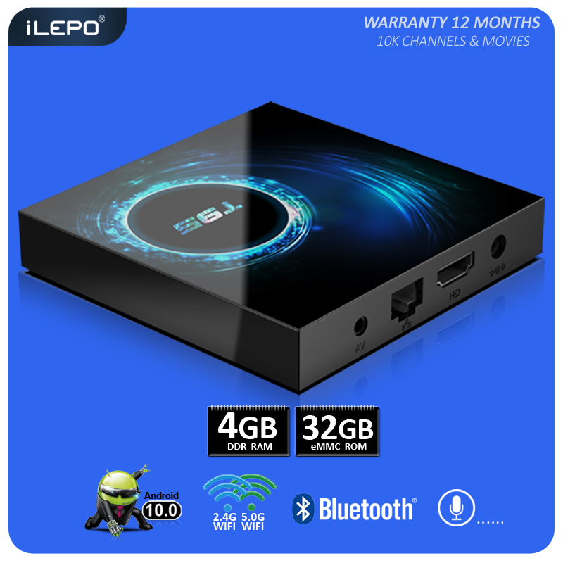 box tivi android Ram 4GB Rom 32GB băng tần wifi kép bluetooth 5.0 box tv