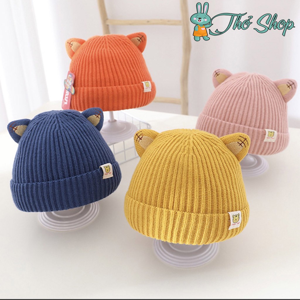 Mũ nón len tai gấu cho bé trai bé gái cực dễ thương