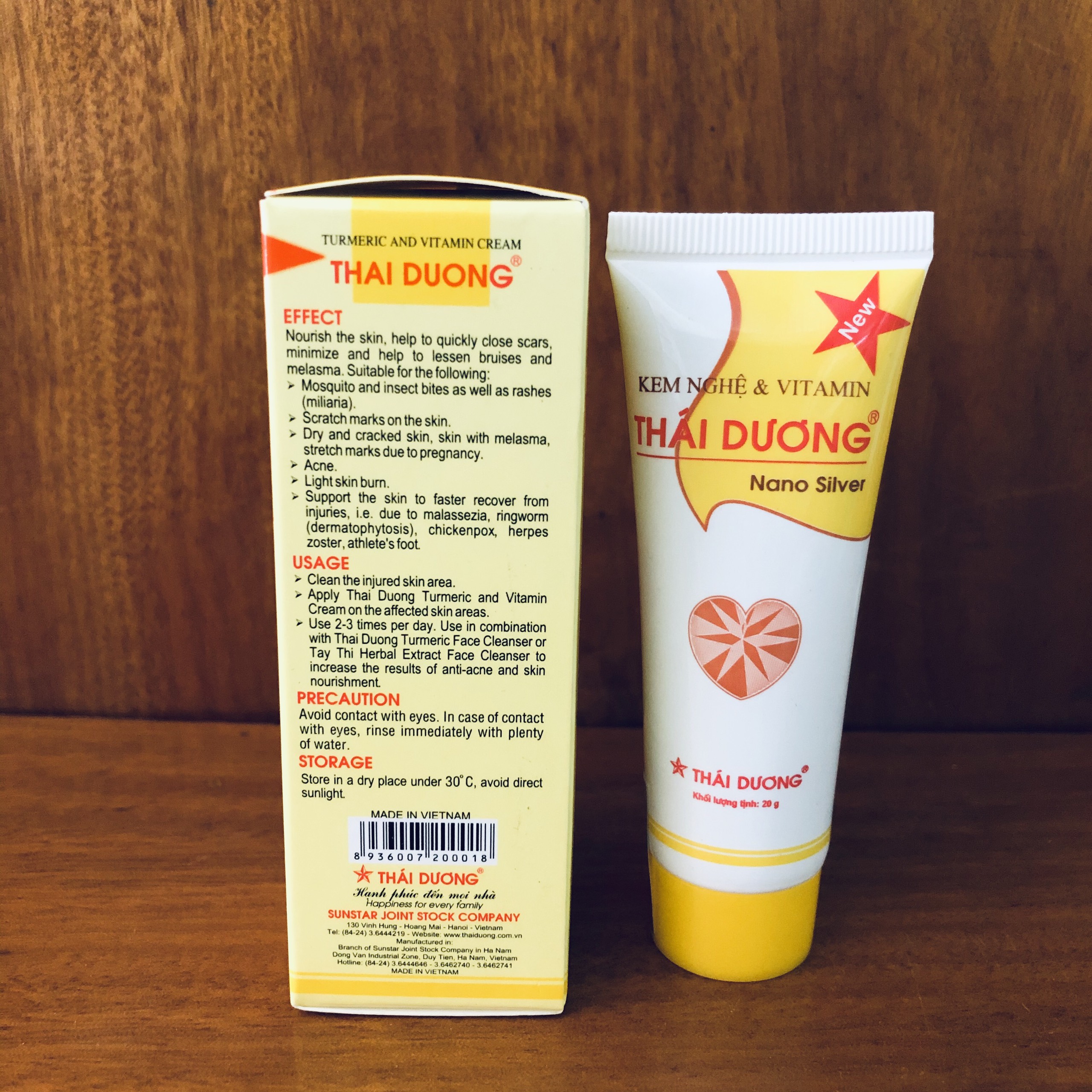 Kem nghệ thái dương nano bạc 20g