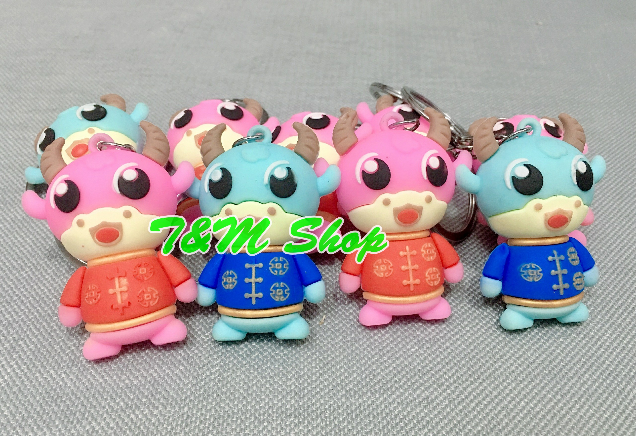 [HCM][Mẫu Hot] Móc khoá tuổi sửu chú trâu đáng iu chất liệu silicon dẻo không độc hại dùng gắn chìa khóa balo cặp túi xách