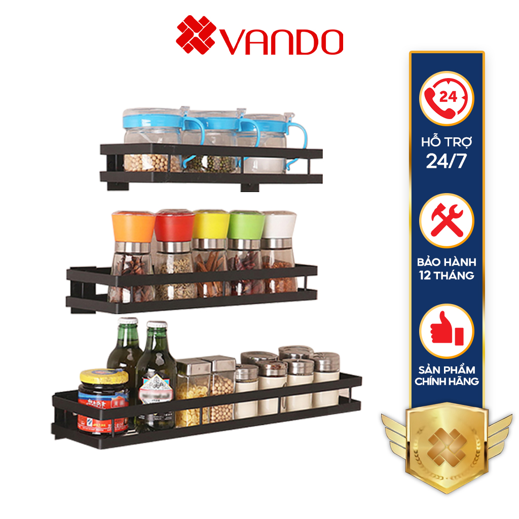 Kệ đa năng dán tường để gia vị, chai lọ cho phòng bếp