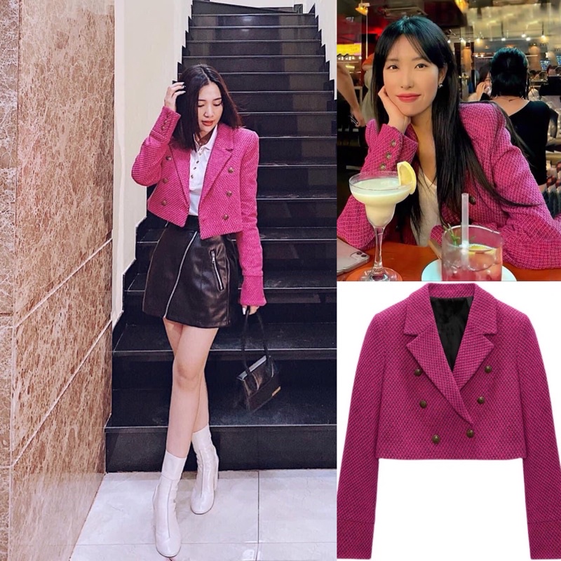 A027 Áo khoác Zara xuất xịn không phải hàng may lại Áo khoác dạ dáng ngắn