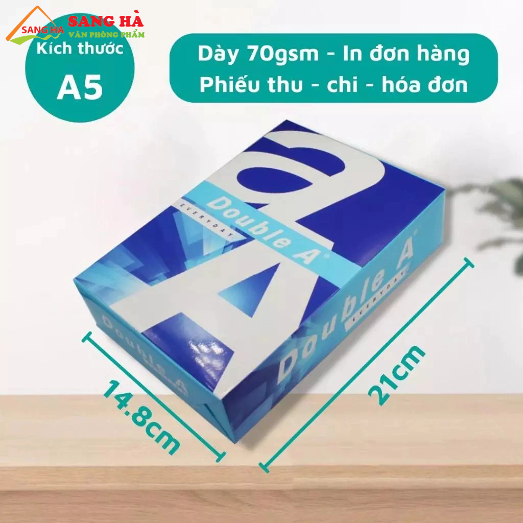 Giấy in double a a5 70gsm 500 tờ/ream