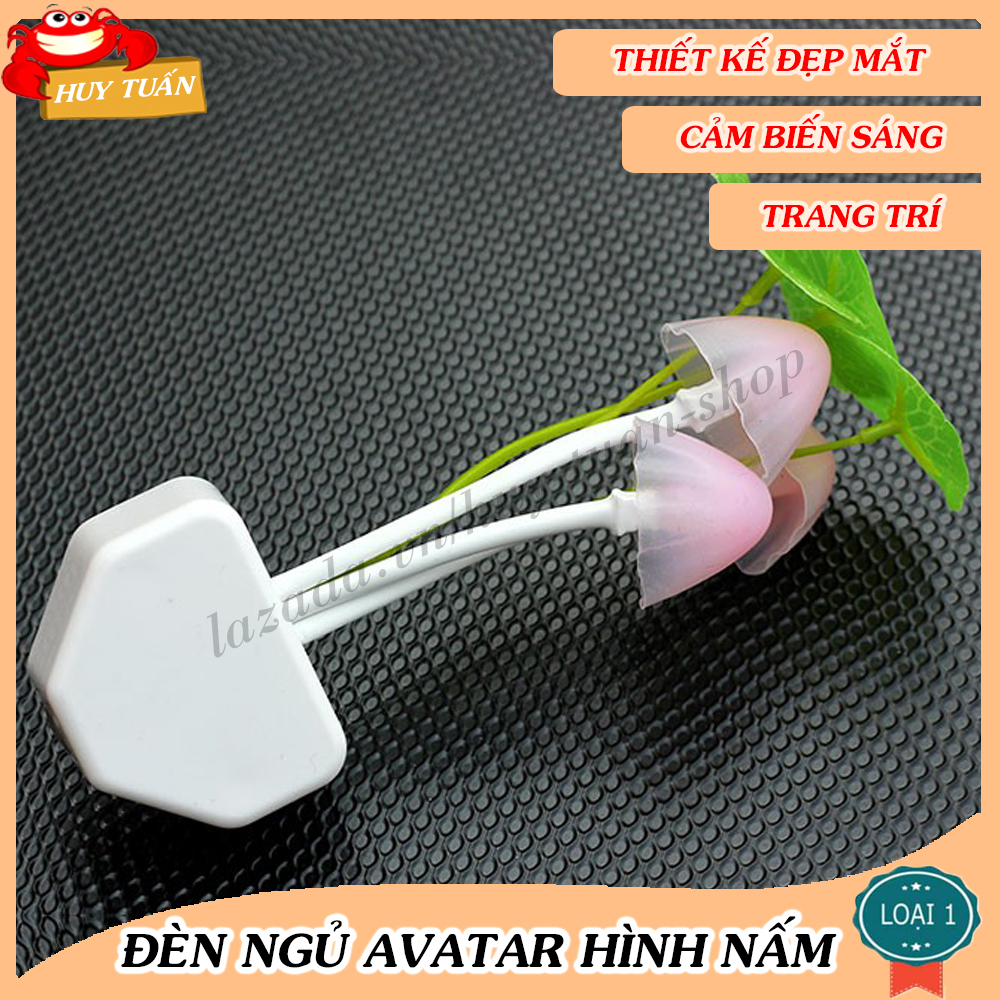 Đèn ngủ hình nấm, Đèn ngủ nhiều màu, Đèn ngủ 3 đèn cây nấm trang trí đẹp, avatar hình nấm cảm ứng ánh sáng đổi màu procare  - Huy Tuấn