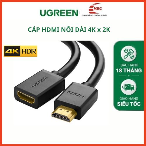Cáp hdmi nối dài ugreen 10142 hỗ trợ 4k 2k , hàng chính hãng cao cấp