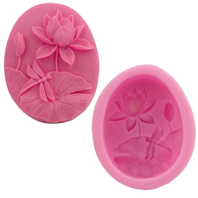 Khuôn rau câu silicon 4d chuồn đậu lá sen mã c2sd7k