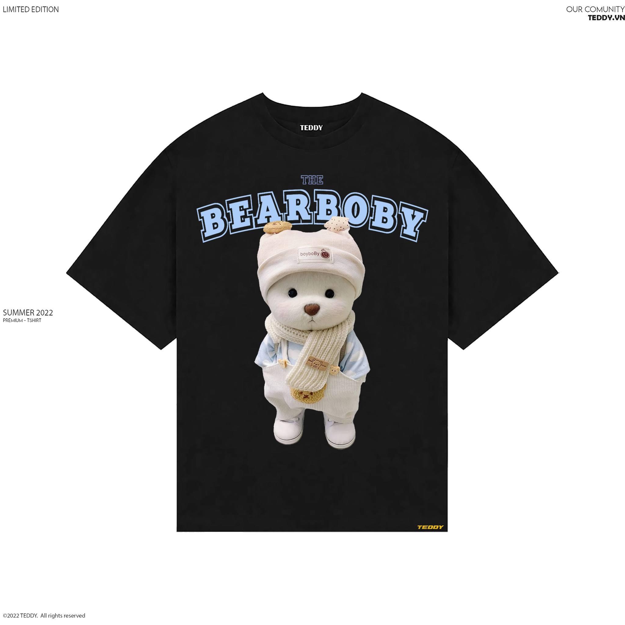 Áo thun coton in hình cún bearboby cute