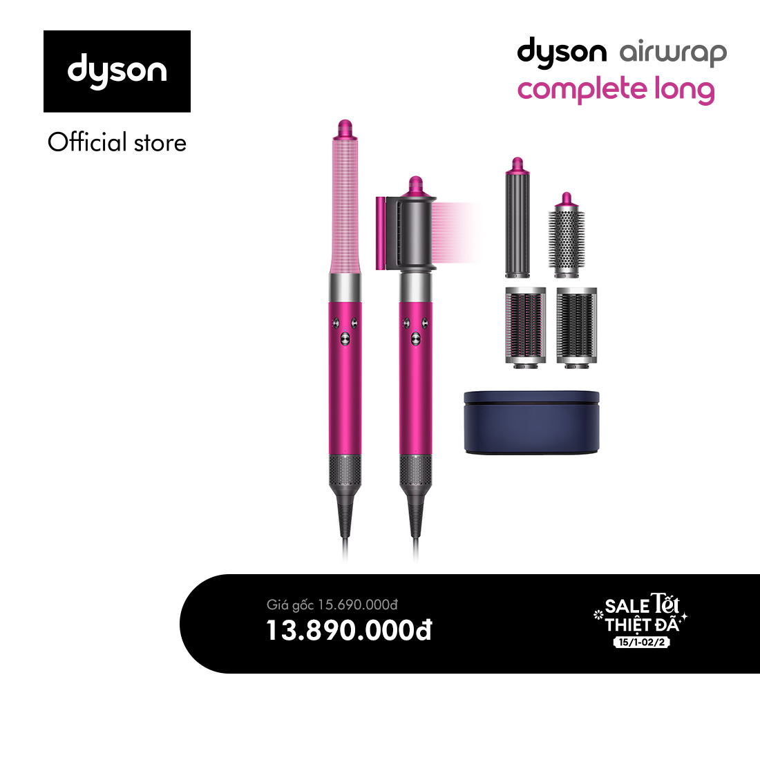 Máy tạo kiểu tóc đa năng Dyson Airwrap ™ Complete Long