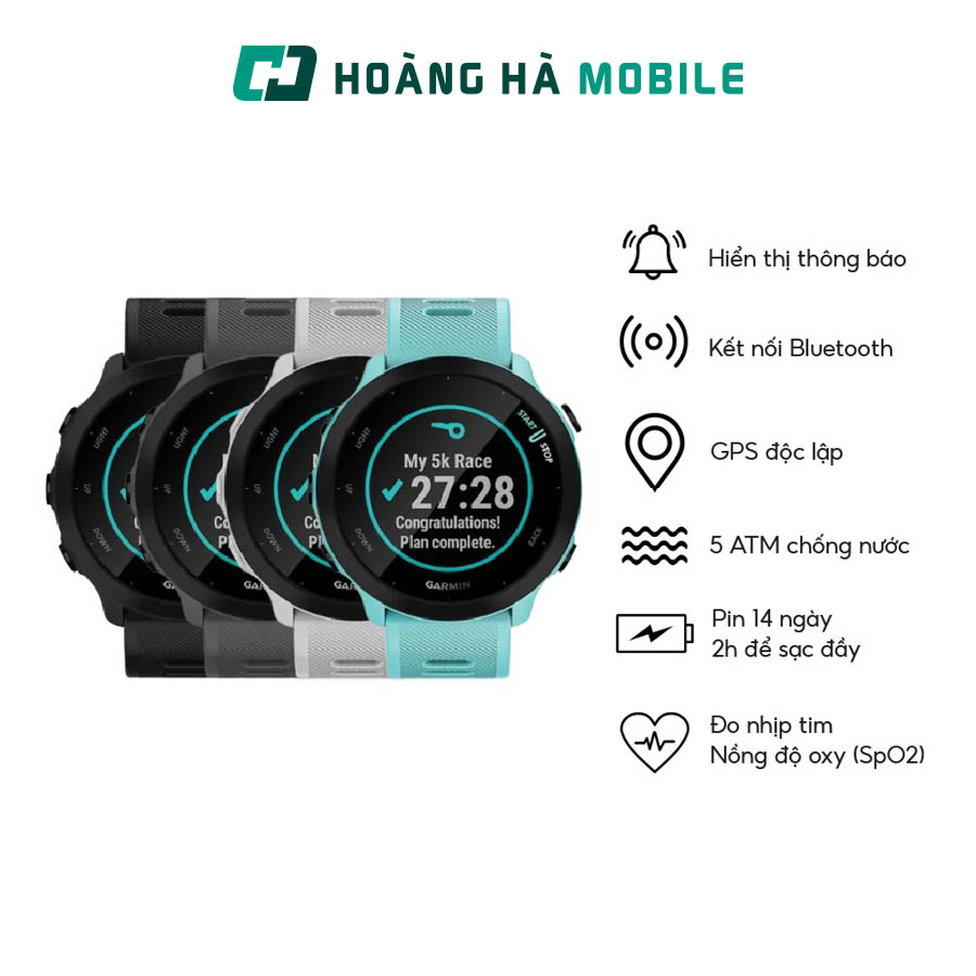 Đồng hồ thông minh garmin forerunner 55 chính hãng fpt - hoàng hà mobile