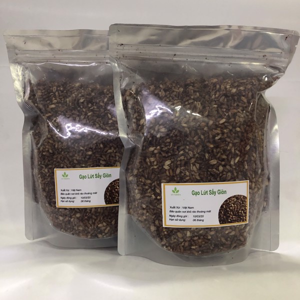 Gạo lứt sấy gia vị giòn ngon 1kg